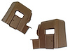428251 Interior Rear Quarter Panel Extensions, 1974-1975 Chevy Corvette, Medium Saddle Coupe - image 1