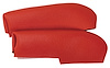 429802 Vinyl Armrest Cover Pair W/O Pad, 1958-1958 Chevy Corvette, Red - image 1
