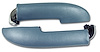430407 Armrest Assemblies W/Chrome Ends, 1959-1960 Chevy Corvette, W/Chrome End Blue - image 1