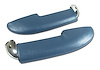 430408 Armrest Assemblies W/Chrome Ends, 1961-1961 Chevy Corvette, W/Chrome End Blue - image 1