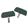 432314 Headrests, 1969 Chevy Corvette, Green Complete W/ABS Covers - image 1