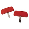 432330 Headrests, 1968-1969 Chevy Corvette, Red Complete W/ABS Covers - image 1