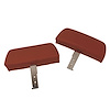432338 Headrests, 1968-1968 Chevy Corvette, Dark Orange Complete W/ABS Covers - image 1