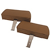 432356 Headrests, 1968-1969 Chevy Corvette, Saddle Complete W/ABS Covers - image 1