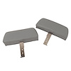 432363 Headrests, 1968-1969 Chevy Corvette, Gunmetal Complete W/ABS Covers - image 1