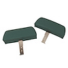 432514 Headrests, 1969 Chevy Corvette, Green Complete W/Vinyl Covers - image 1