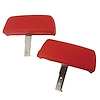 432530 Headrests, 1968-1969 Chevy Corvette, Red Complete W/Vinyl Covers - image 1