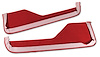 433775 Carpet Vinyl Strips, 1986-1989 Chevy Corvette, Red - image 1