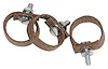 433823 Rear Door Pulls, 1973-1973 Chevy Corvette, Dark Saddle 3 Piece - image 1