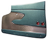 435206 Door Panels, 1959-1959 Chevy Corvette, Turquoise Deluxe - image 1