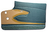 435506 Door Panels, 1960-1960 Chevy Corvette, Turquoise Metal Support - image 1
