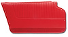 437035 Door Panels, 1963-1964 Chevy Corvette, Red, Coupe, W/Felt - image 1