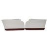 4370Z2 Door Panels, 1964-1964 Chevy Corvette, White W/Red Carpet, Coupe, W/Felt - image 2