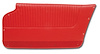 437135 Door Panels, 1963-1964 Chevy Corvette, Red, Convertible, W/Felt - image 1