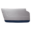 4371Z4 Door Panels, 1964-1964 Chevy Corvette, Silver W/Dk Blue Carpet, Convertible, W/Felt - image 1