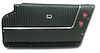437220 Door Panels, 1963-1964 Chevy Corvette, Black, Coupe, W/Trim - image 1