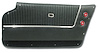 437320 Door Panels, 1963-1964 Chevy Corvette, Black, Convertible, W/Trim - image 1