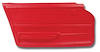 439130 Door Panel, 1965-1966 Chevy Corvette, Red Coupe W/Felt Left/Driver - image 1