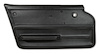 439320 Door Panel, 1965-1966 Chevy Corvette, Black, Convertible W/Felt Left/Driver - image 1