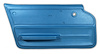 439340 Door Panel, 1965-1966 Chevy Corvette, Bright Blue Convertible W/Felt Left/Driver - image 1