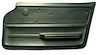 439414 Door Panel, 1965-1966 Chevy Corvette, Green Convertible W/Felt Right/Passenger - image 1