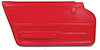 439530 Door Panel, 1967-1967 Chevy Corvette, Red Coupe W/Felt Left/Driver - image 1