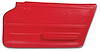 439630 Door Panel, 1967-1967 Chevy Corvette, Red Coupe W/Felt Right/Passenger - image 1