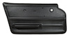 439720 Door Panel, 1967-1967 Chevy Corvette, Black, Convertible W/Felt Left/Driver - image 1