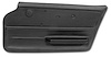 439820 Door Panel, 1967-1967 Chevy Corvette, Black, Convertible W/Felt Right/Passenger - image 1