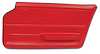 439830 Door Panel, 1967-1967 Chevy Corvette, Red Convertible W/Felt Right/Passenger - image 1