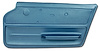 439840 Door Panel, 1967-1967 Chevy Corvette, Bright Blue Convertible W/Felt Right/Passenger - image 1