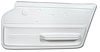 439865 Door Panel, 1967-1967 Chevy Corvette, White Convertible W/Felt Right/Passenger - image 1