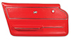 440130 Door Panel, 1965-1966 Chevy Corvette, Red Convertible W/Trim Left/Driver - image 1