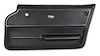 440220 Door Panel, 1965-1966 Chevy Corvette, Black, Convertible W/Trim Right/Passenger - image 1