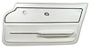 440265 Door Panel, 1965-1966 Chevy Corvette, White Convertible W/Trim Right/Passenger - image 1