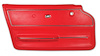 440330 Door Panel, 1967-1967 Chevy Corvette, Red Coupe W/Trim Left/Driver - image 1