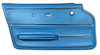 440340 Door Panel, 1967-1967 Chevy Corvette, Bright Blue Coupe W/Trim Left/Driver - image 1
