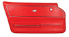 440530 Door Panel, 1967-1967 Chevy Corvette, Red Convertible W/Trim Left/Driver - image 1