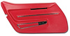 441130 Door Panel, 1968-1968 Chevy Corvette, Red W/Trim Left/Driver - image 1