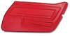441630 Door Panel, 1969 Chevy Corvette, Red Right/Passenger - image 1