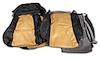 44213 Custom 100-percent Leather Standard Seat Covers, 1984-1987 Chevy Corvette, Black & Saddle - image 1