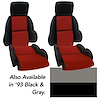 44221 Custom 100-percent Leather Standard Seat Covers, 1993-1993 Chevy Corvette, Black & Gray - image 1