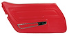 442330 Door Panel, 1970-1972 Chevy Corvette, Red Standard Left/Driver - image 1