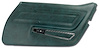 442419 Door Panel, 1976-1976 Chevy Corvette, Blue Green Standard Right/Passenger - image 1