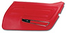 442430 Door Panel, 1970-1972 Chevy Corvette, Red Standard Right/Passenger - image 1