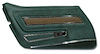 442519 Door Panel, 1976-1976 Chevy Corvette, Blue Green Deluxe Left/Driver - image 1