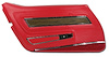 442530 Door Panel, 1970-1972 Chevy Corvette, Red Deluxe Left/Driver - image 1