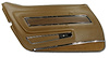 442553 Door Panel, 1970-1972 Chevy Corvette, Dark Saddle Deluxe Left/Driver - image 1