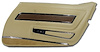 442615 Door Panel, 1970-1972 Chevy Corvette, Light Saddle Deluxe Right/Passenger - image 1