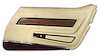 442616 Door Panel, 1974-1975 Chevy Corvette, Neutral Deluxe Right/Passenger - image 1
